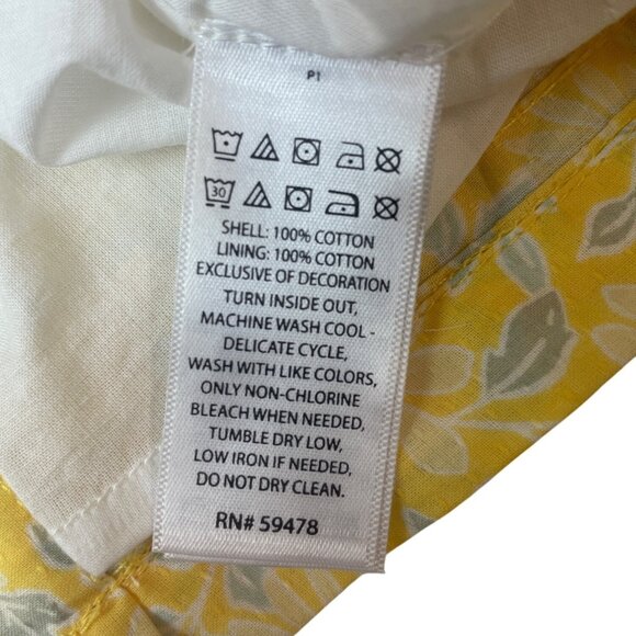 Cupcakes And Cashmere Yellow Floral Baby Dress Withh Lace Collar Sz 3-6M- New - Picture 6 of 6